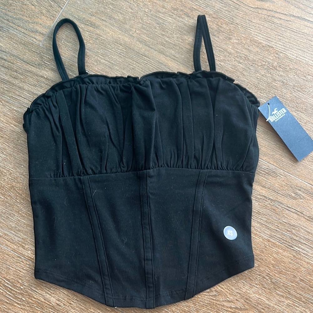hollister ruched corset top